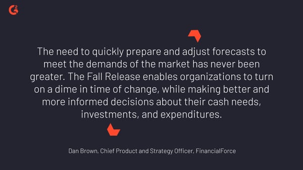 quoting Dan Brown, chief product and strategy officer at FinancialForce