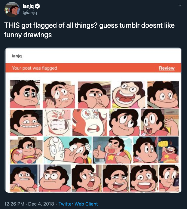 tumblr flagging algorithm 